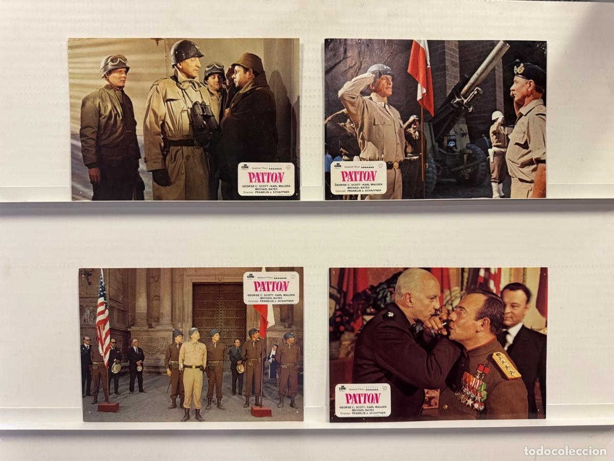 Cine: PATTON, Karl Malden, Michael Bates, 4 FOTOCROMOS
