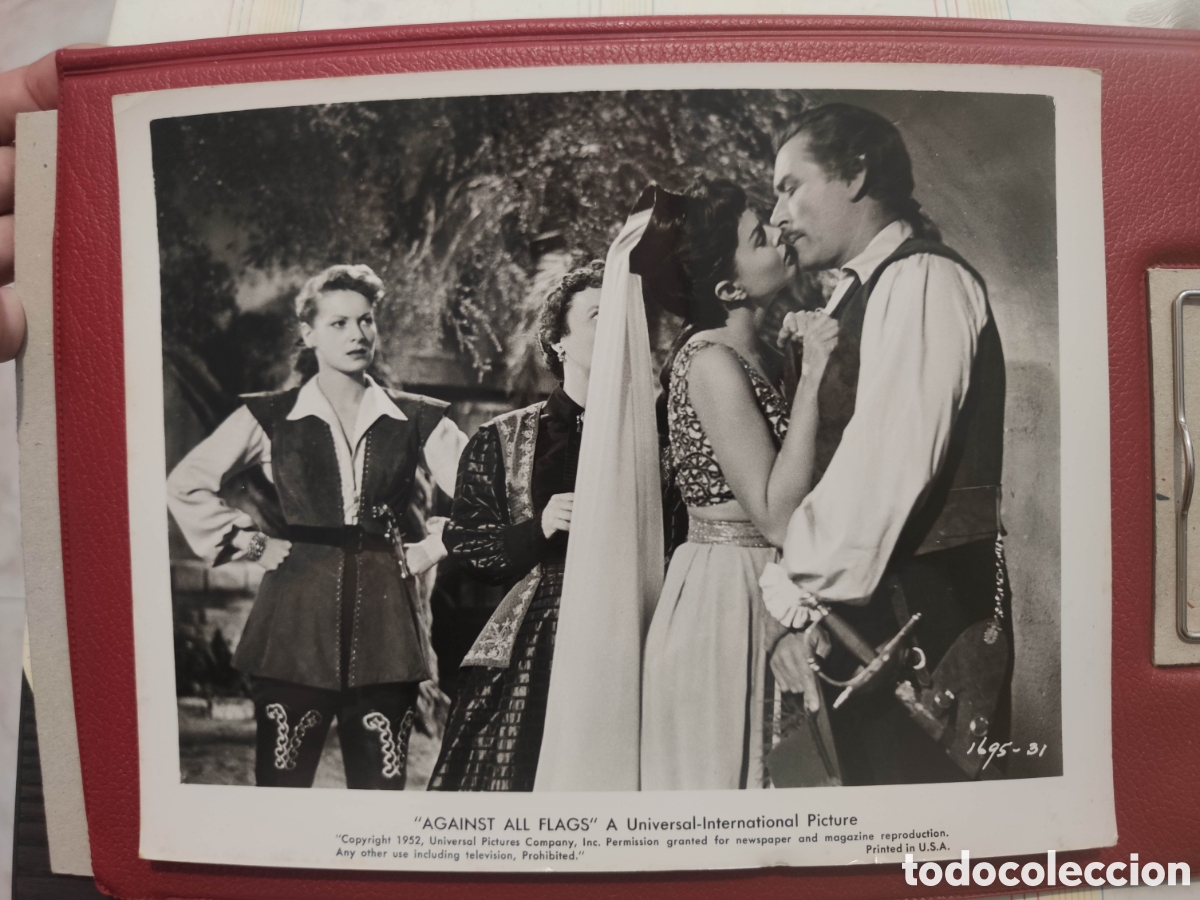 Cinema: Foto - Against All Flags - La isla de los corsarios - Errol Flynn, O'Hara- Original de distribuidora