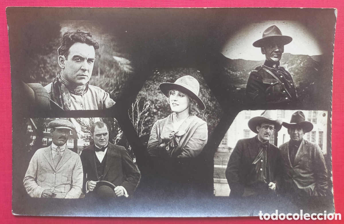 Cine: RIDDLE GWANE FILM POSTCARD PROGRAMA PEL&Iacute;CULA CINE MUDO POSTAL FOTOGR&Aacute;FICA 1918