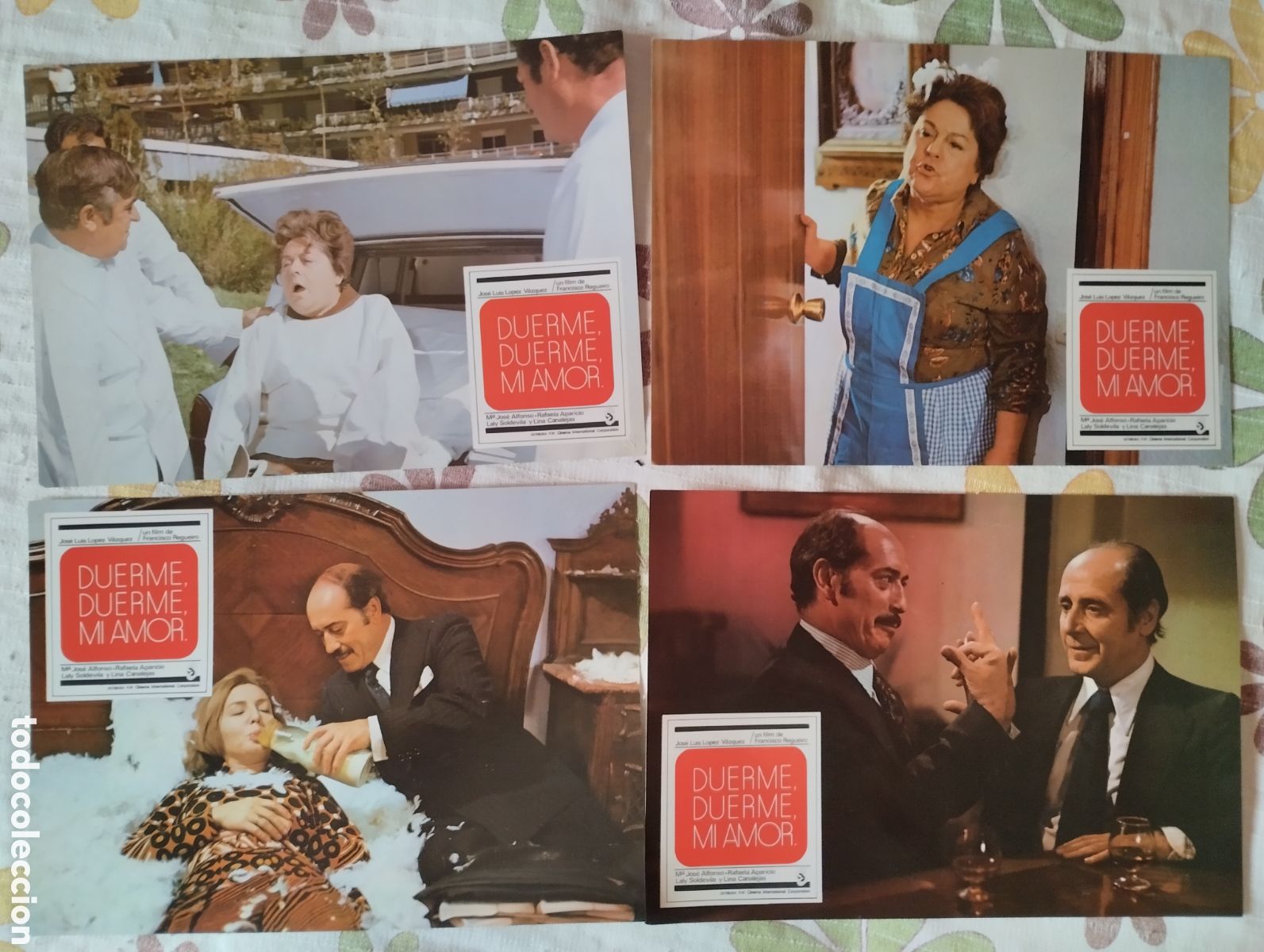 Cine: 12 FOTOCROMOS - DUERME DUERME MI AMOR - SET COMPLETO - JOSE LUIS LOPEZ VAZQUEZ