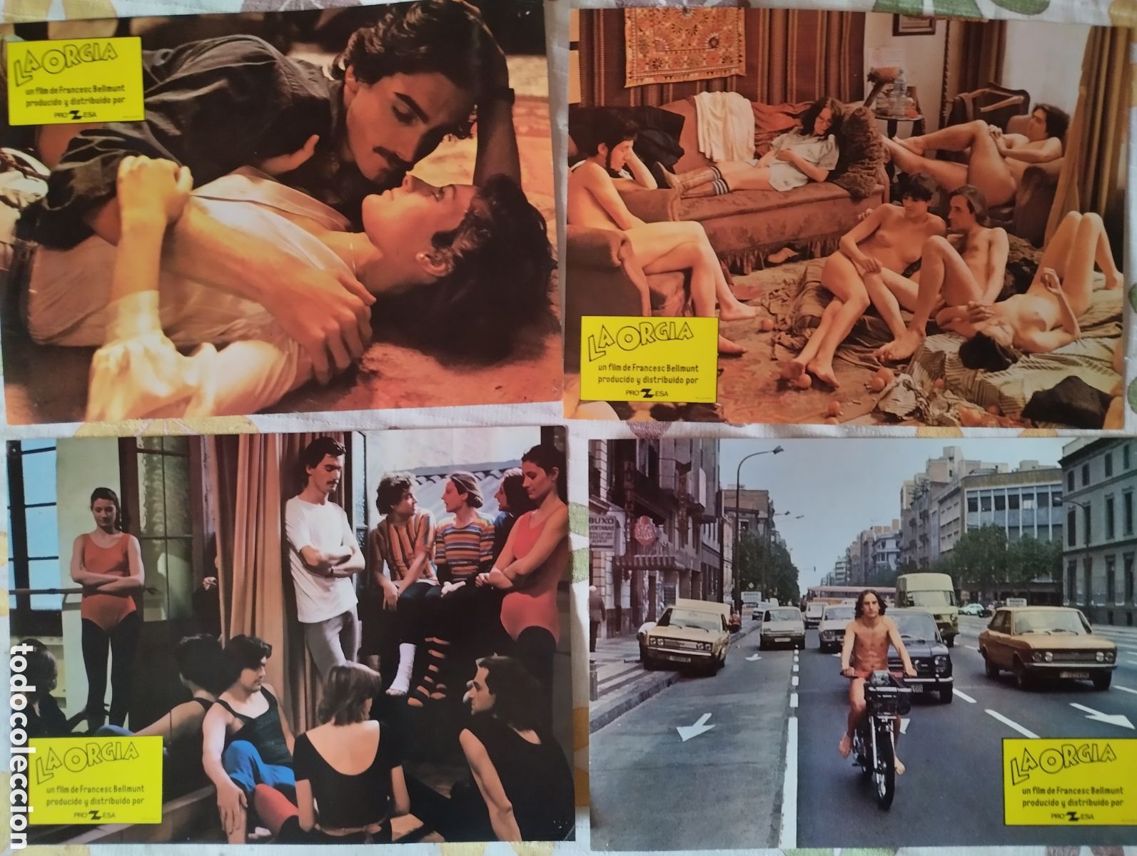 Cine: 12 FOTOCROMOS - LA ORG&Iacute;A - SET COMPLETO