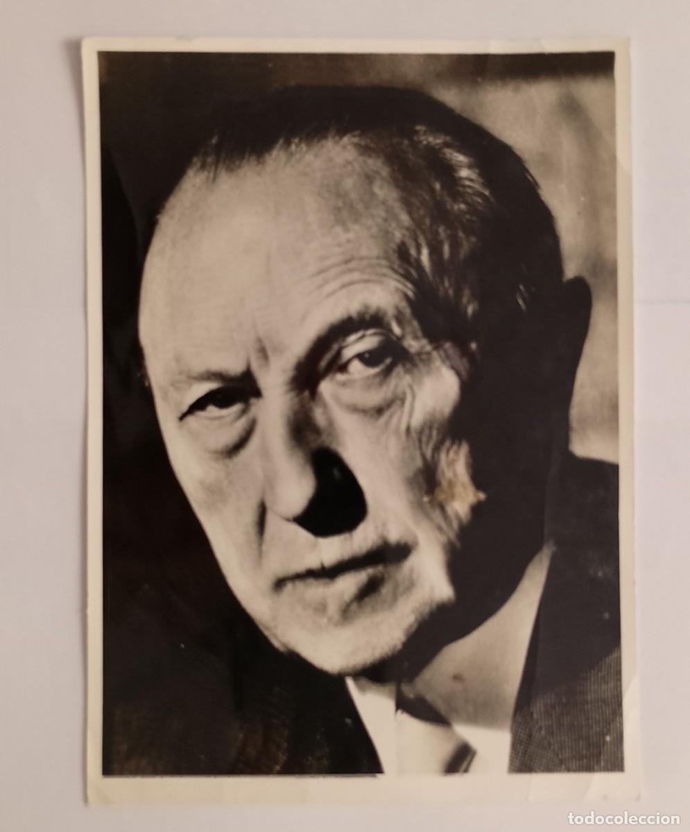 Cine: FOTO INEDITA DE 12 X18 DE ADENAUER CANCILLER DE ALEMANIA
