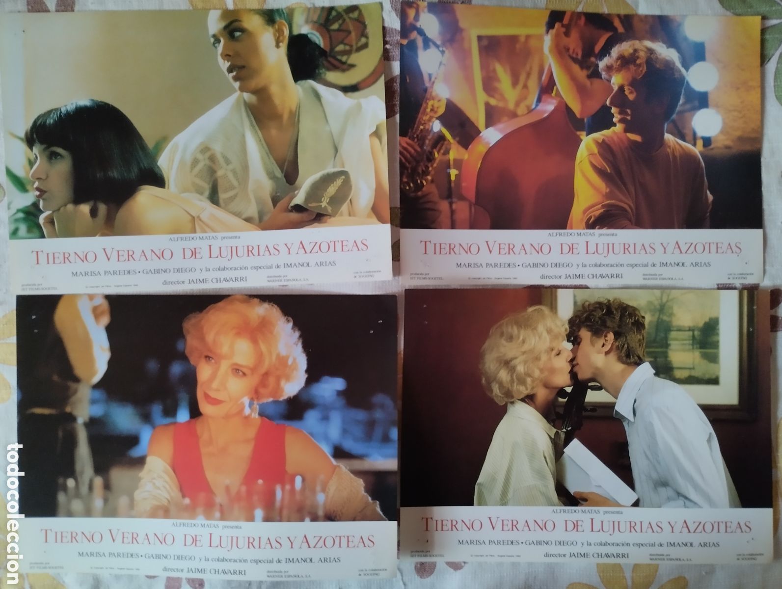 Cine: 12 FOTOCROMOS - TIERNO VERANO DE LUJURIAS Y AZOTEAS - SET COMPLETO - MARISA PAREDES GABINO DIEGO