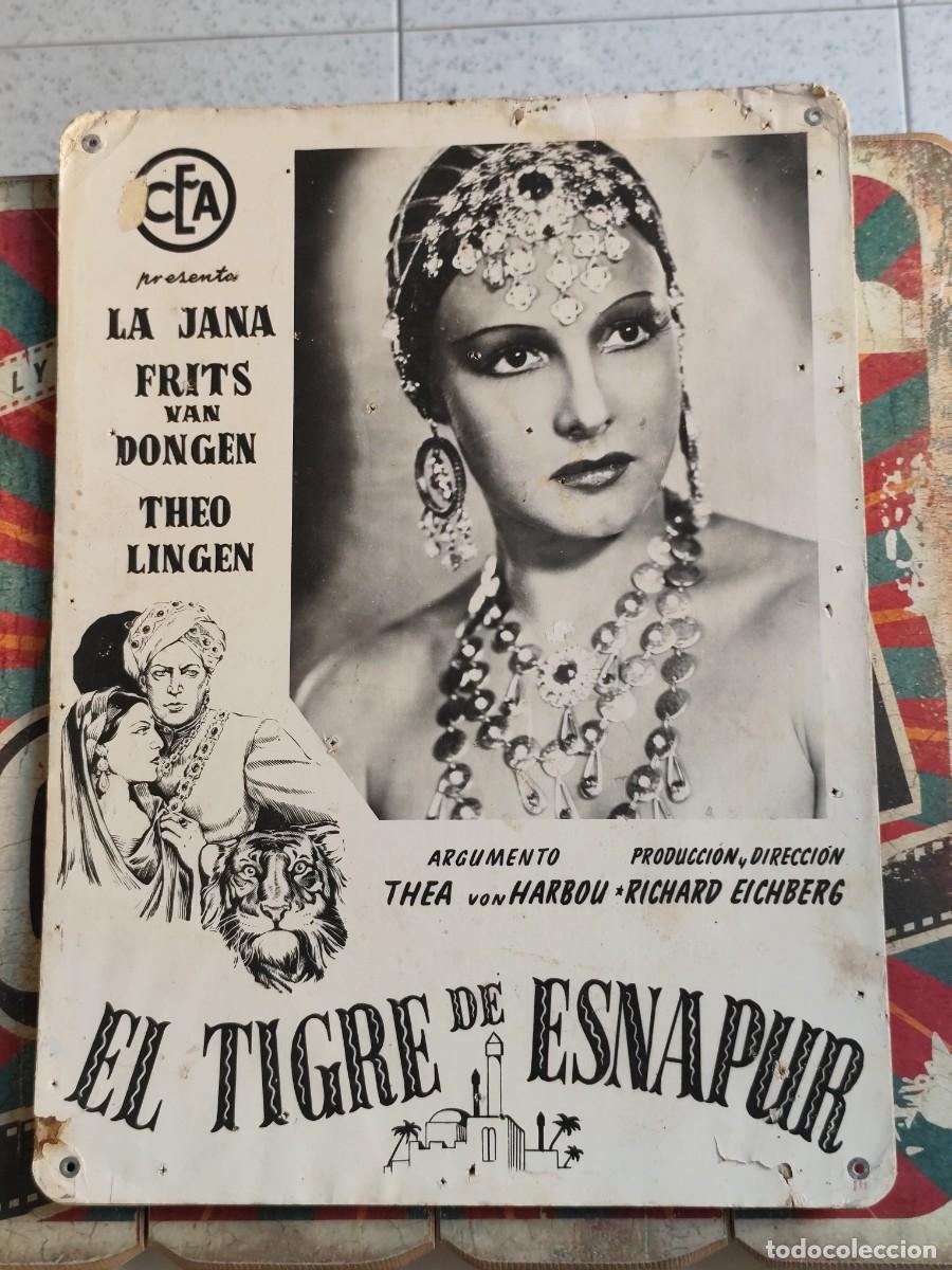 Cine: Fotocromo Cart&oacute;n El tigre de Esnapur