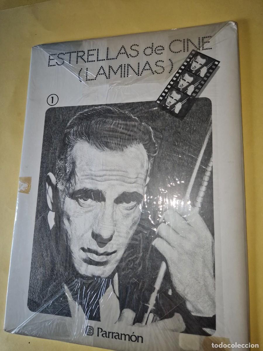 Cine: Carpeta con 8 laminas de Estrellas de Cine 2 . Dibujos de Francesc Parramon 37x26 cm