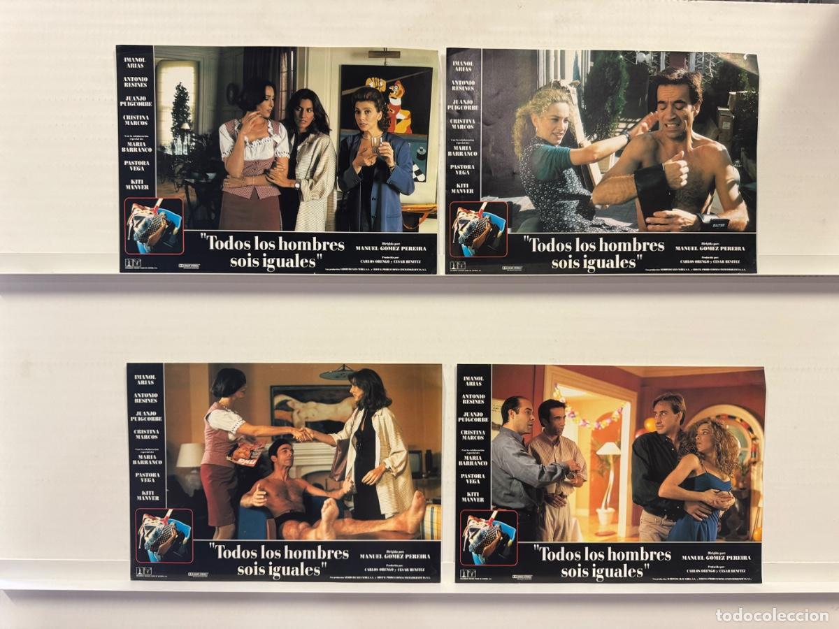 Cinema: Todos los hombres sois iguales, Imanol Arias, Antonio Resines, 4 FOTOCROMOS