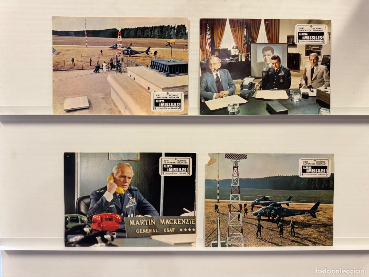 Cinema: Alerta &iexcl;Missiles!, Burt Lancaster, Richard Widmark, 4 FOTOCROMOS