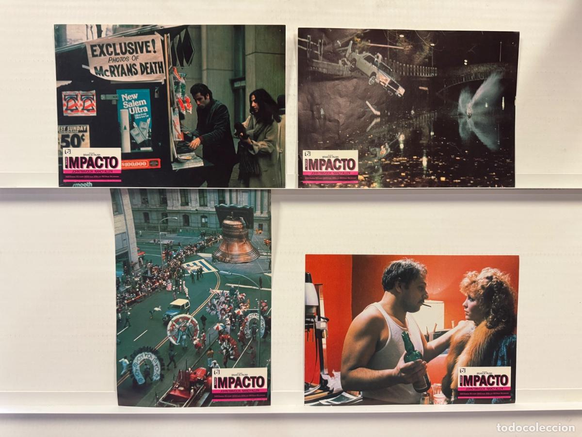 Cin&eacute;ma: Impacto, John Travolta, Nancy Allen, 4 FOTOCROMOS