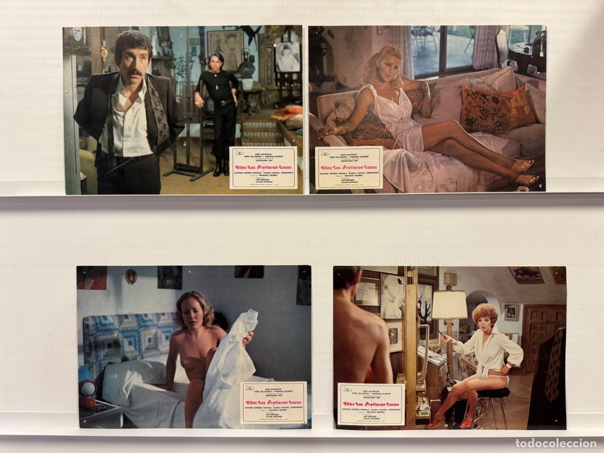 Cin&eacute;ma: Ellas los prefieren locas, Jose Sacristan, Tere Velazquez, 4 FOTOCROMOS