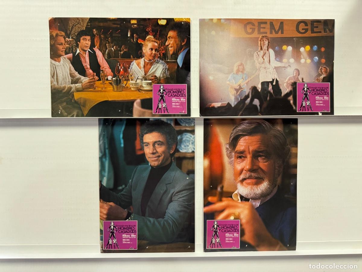 Cinema: El mundo esta lleno de hombres casados, Anthony Franciosa, Carrol Baker, 4 FOTOCROMOS