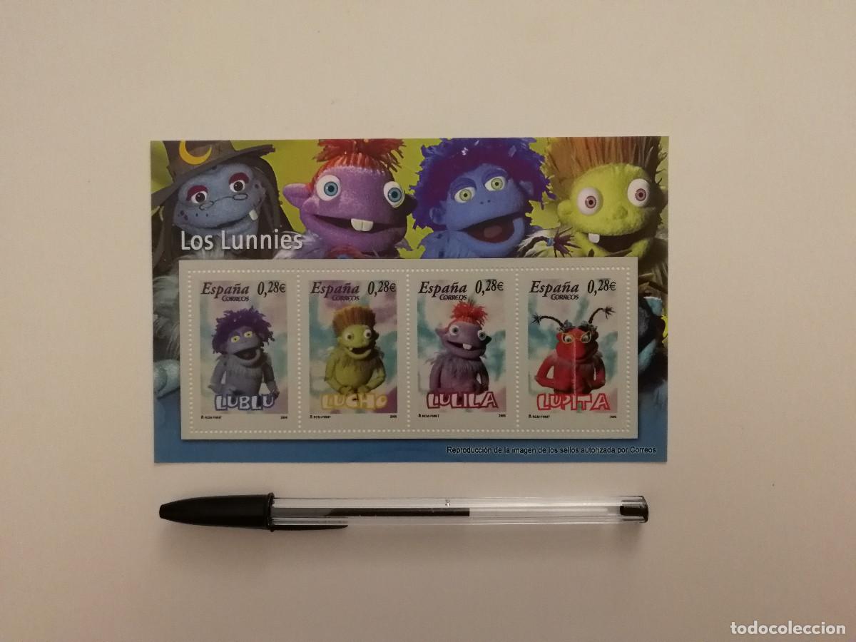 Cine: TARJETA PAPEL CON SELLOS -10*15- LOS LUNNIES - INFANTIL