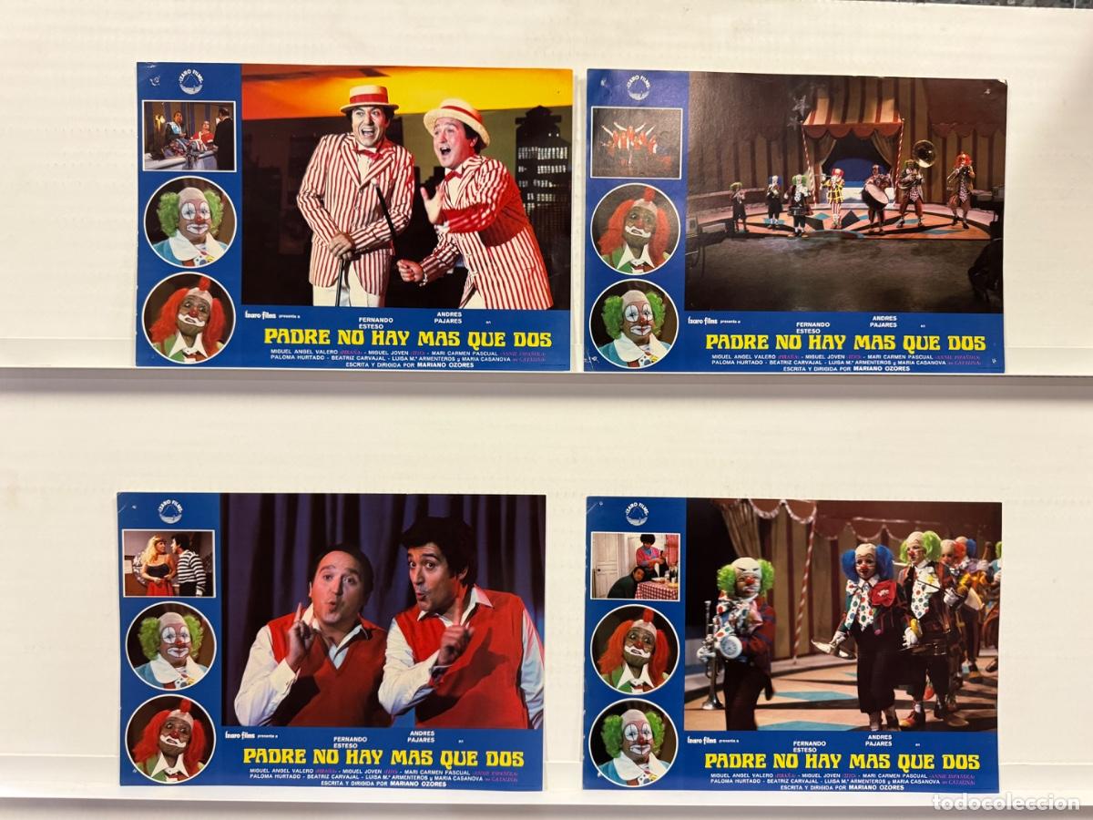Cine: Padre no hay mas que dos, Fernando Esteso, Andres Pajares, 4 FOTOCROMOS