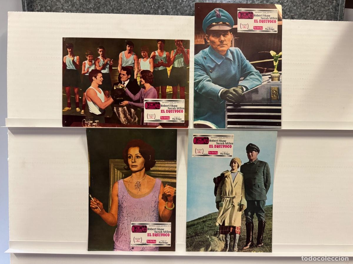 Cine: El equivoco, Robert Shaw, Sarah Miles, 4 FOTOCROMOS