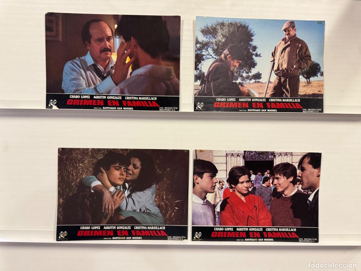 Cine: Crimen en familia, Charo Lopez, Agustin Gonzalez, 4 FOTOCROMOS