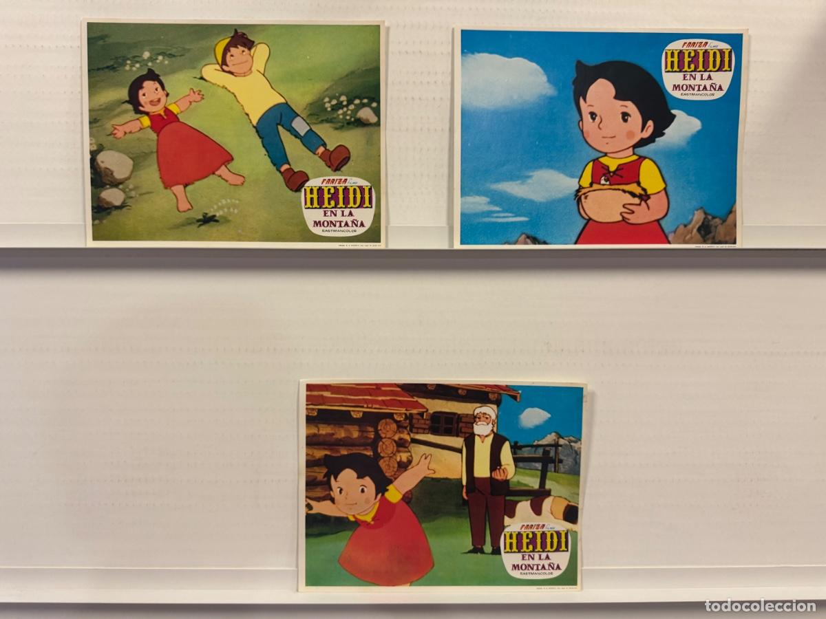 Cine: Heidi en la monta&ntilde;a, Animacion, 3 FOTOCROMOS