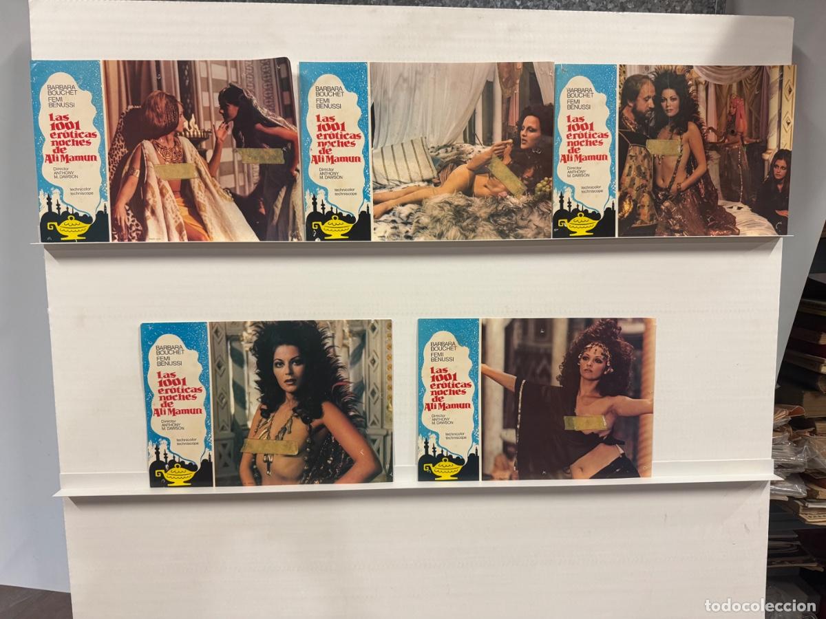 Cine: Las 1001 eroticas noches de Ali Mamun, Barbara Bouchet, Femi Benussi, 5 FOTOCROMOS