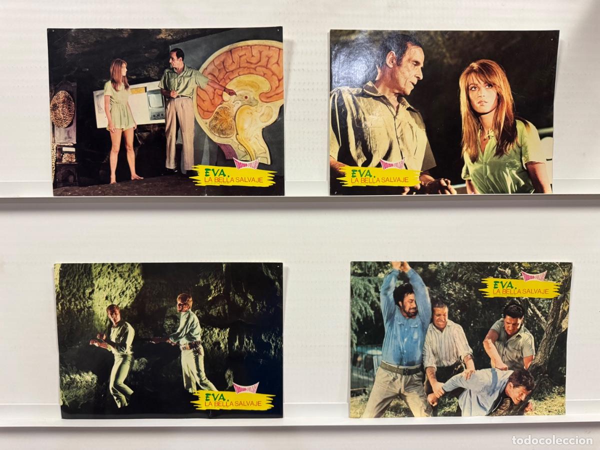 Cine: Eva la bella salvaje, Brad Harris, Esmeralda Barros, 4 FOTOCROMOS