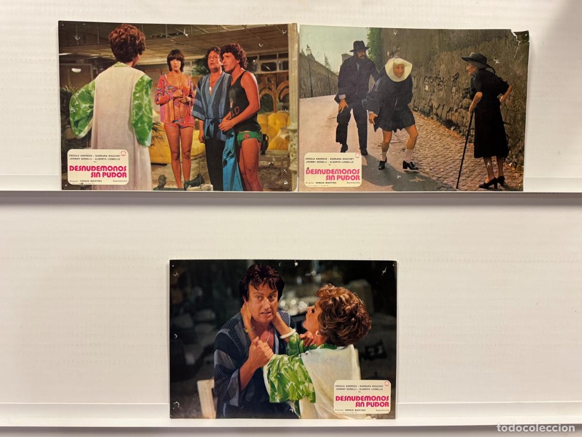 Cine: Desnudemonos sin pudor, Ursula Andress, Barbara Bouchet, 3 FOTOCROMOS