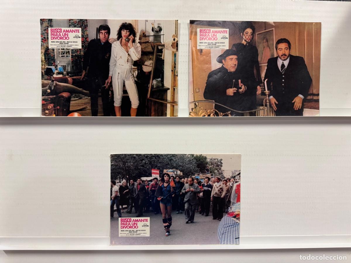 Cine: Busco amante para un divorcio, Nadia Cassini, Paco de Cecilio, 3 FOTOCROMOS