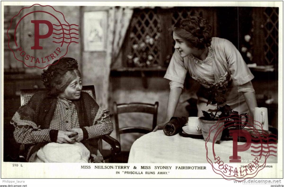 Cine: MISS NEILSON-TERRY & MISS SIDNEY FAIRBROTHER. PRISCILLA RUNS AWAY