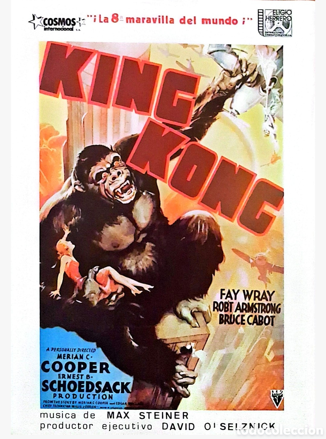 Cine: LOTE COMPLETO DE 10 FOTOCROMOS / CARTELES DE &rdquo;KING KONG&rdquo; &ndash; COSMOS INTERNACIONAL