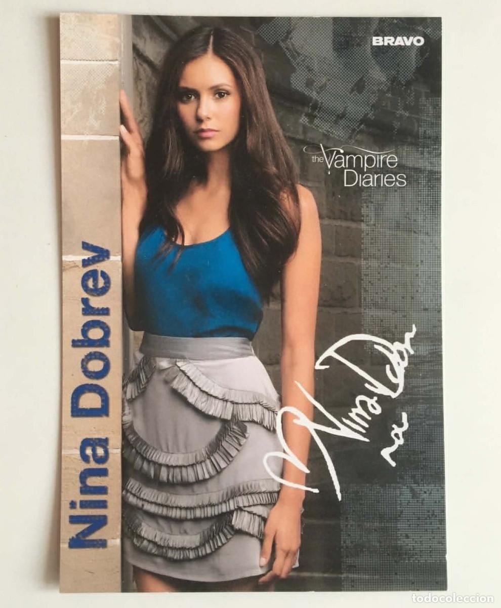 Cine: Nina Dobrev Elena Gilbert Vampire Diaries Autograph Card Bravo Germany 2010 TV Series