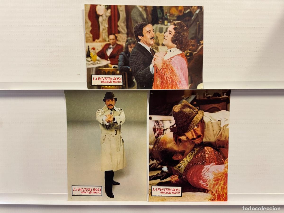 Cine: La pantera rosa ataca de nuevo, Peter Sellers, 3 FOTOCROMOS