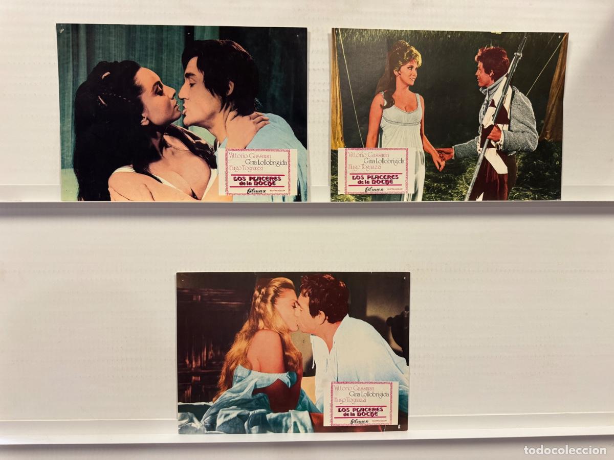 Cine: Los placeres de la noche, Vittorio Gassman, Hugo Tognazzi, 3 FOTOCROMOS
