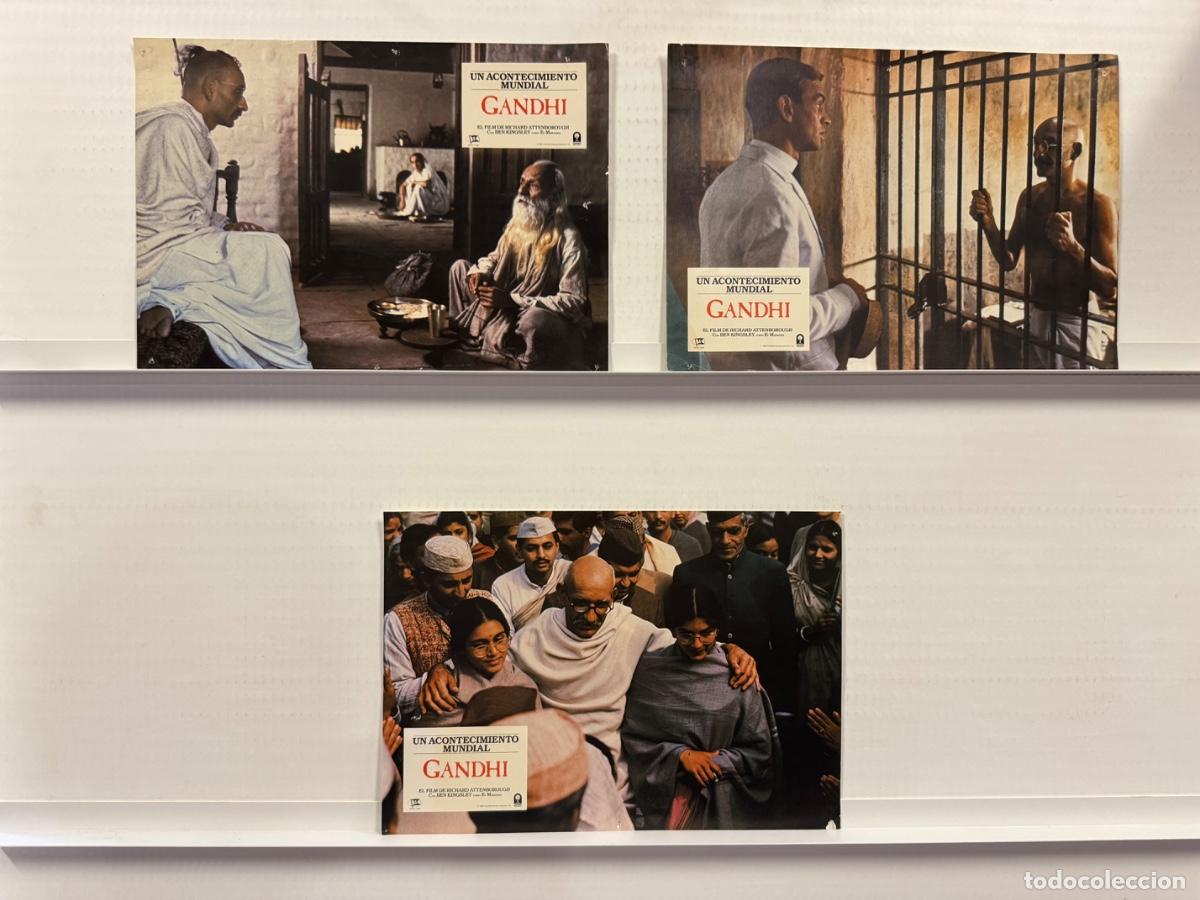 Cine: GANDHI, Ben Kingsley, 3 FOTOCROMOS