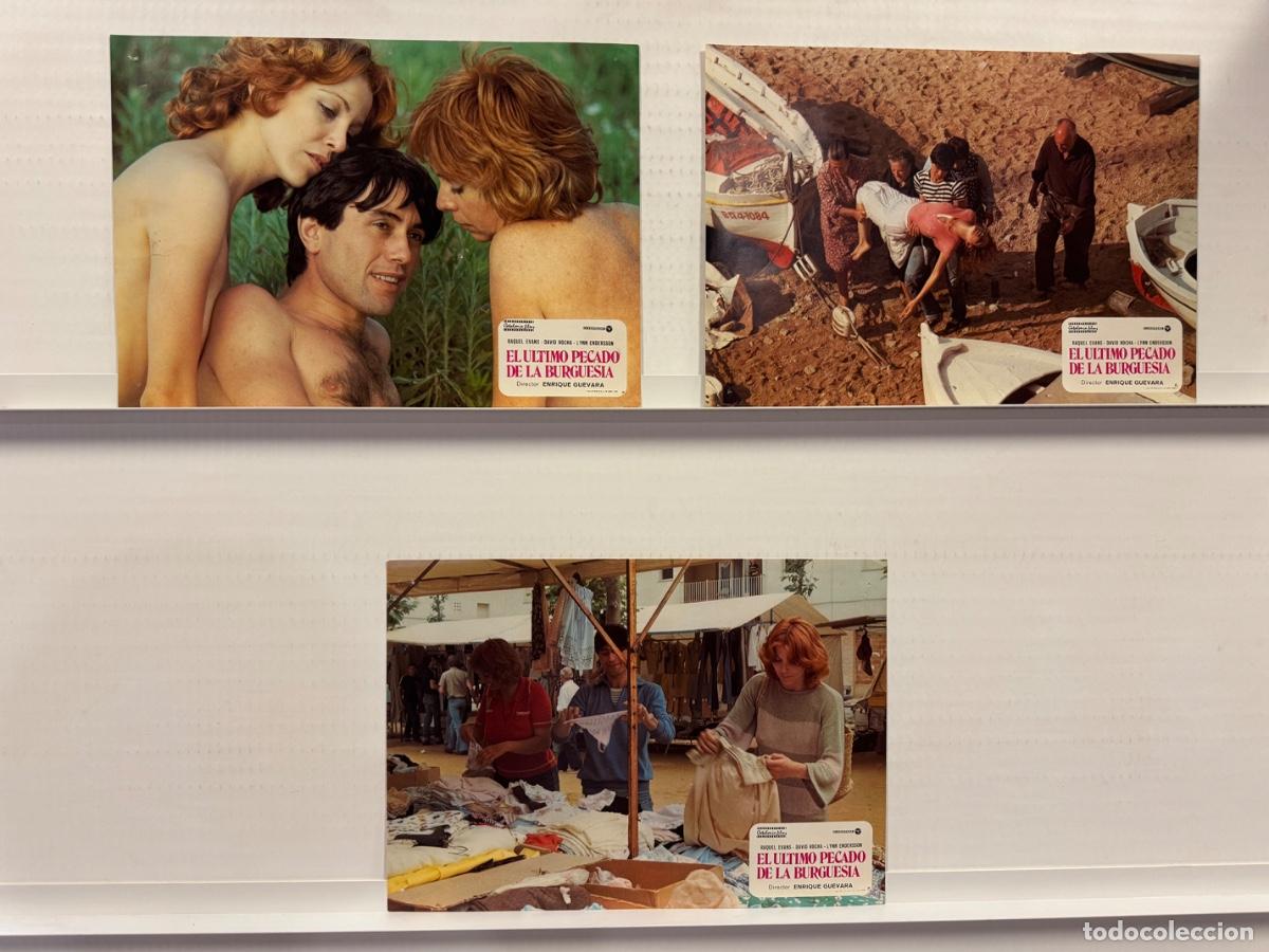 Cine: El ultimo pecado de la Burguesia, Raquel Evans, David Rocha, 3 FOTOCROMOS
