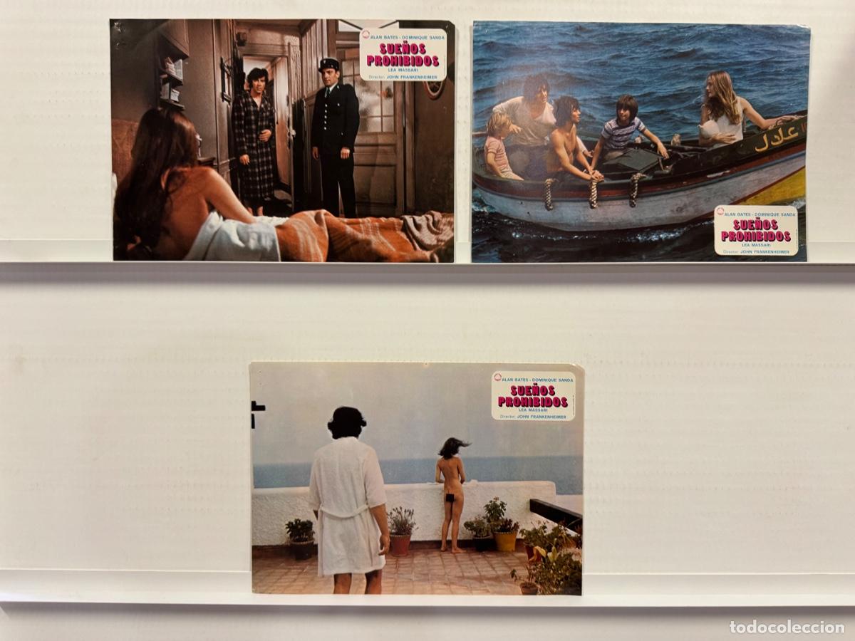 Cine: Sue&ntilde;os prohibidos, Alan Bates, Dominique Sanda, 3 FOTOCROMOS