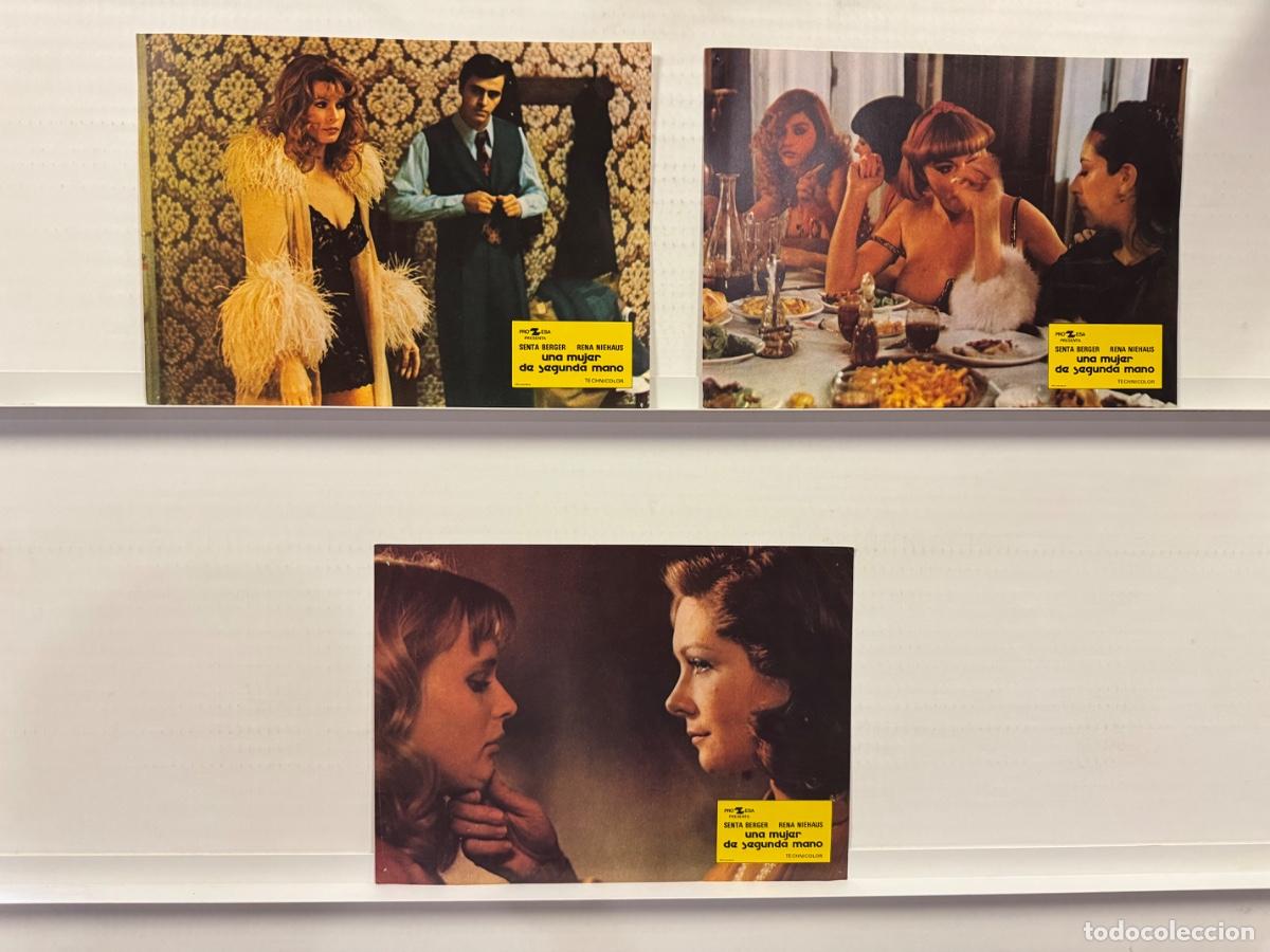 Cine: Una mujer de segunda mano, Senta Berger, Rena Niehaus, 3 FOTOCROMOS