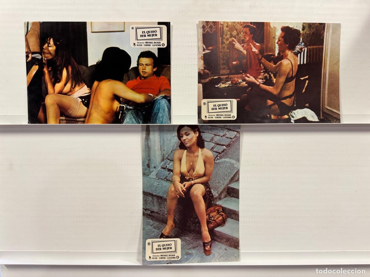 Cine: El quiso ser mujer, Alisa, Corine, 3 FOTOCROMOS