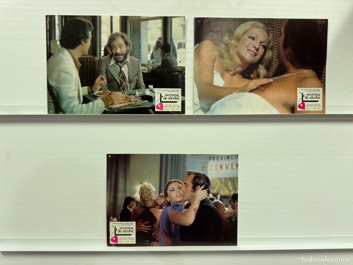 Cine: Secretos de alcoba, Victor Valverde, Africa Pratt, 3 FOTOCROMOS