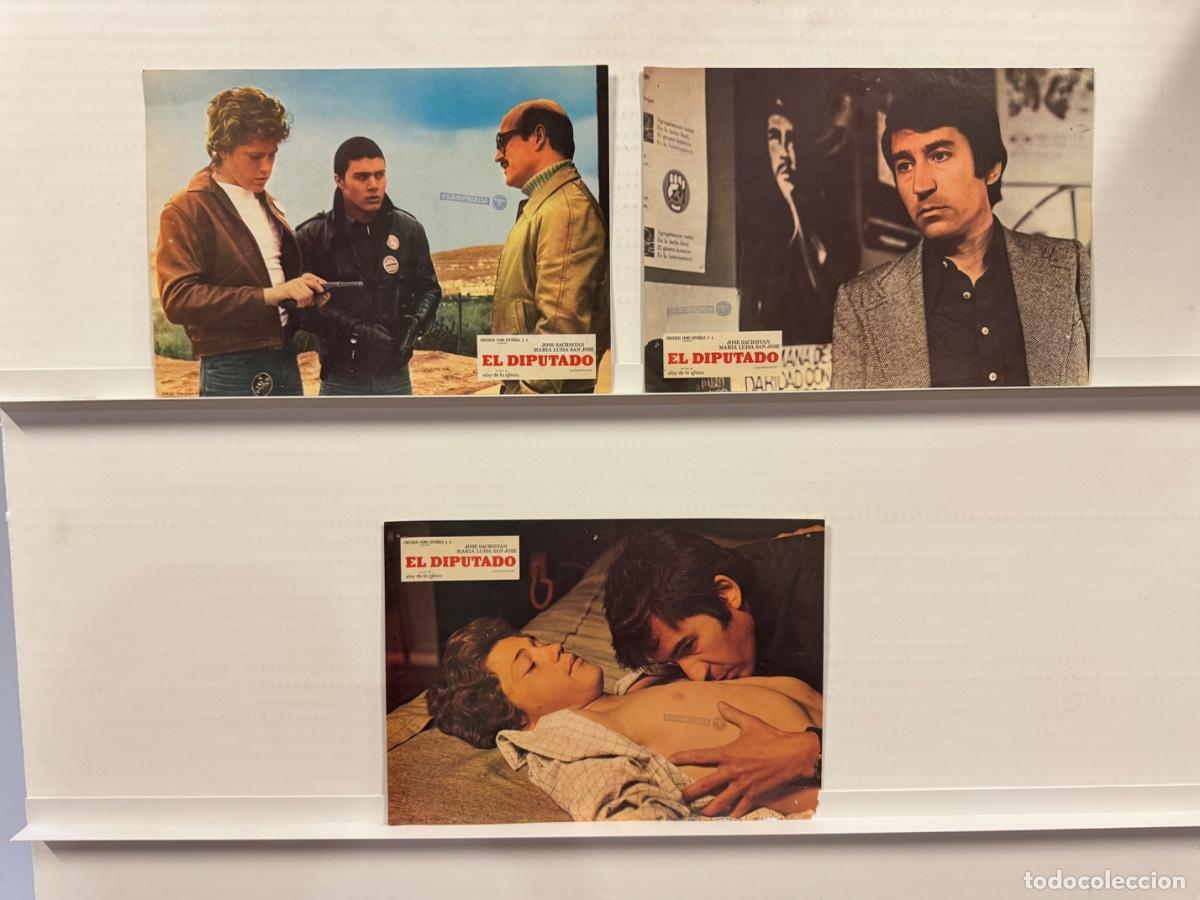Cine: El diputado, Jose Sacristan, Maria Luisa San Jose, 3 FOTOCROMOS