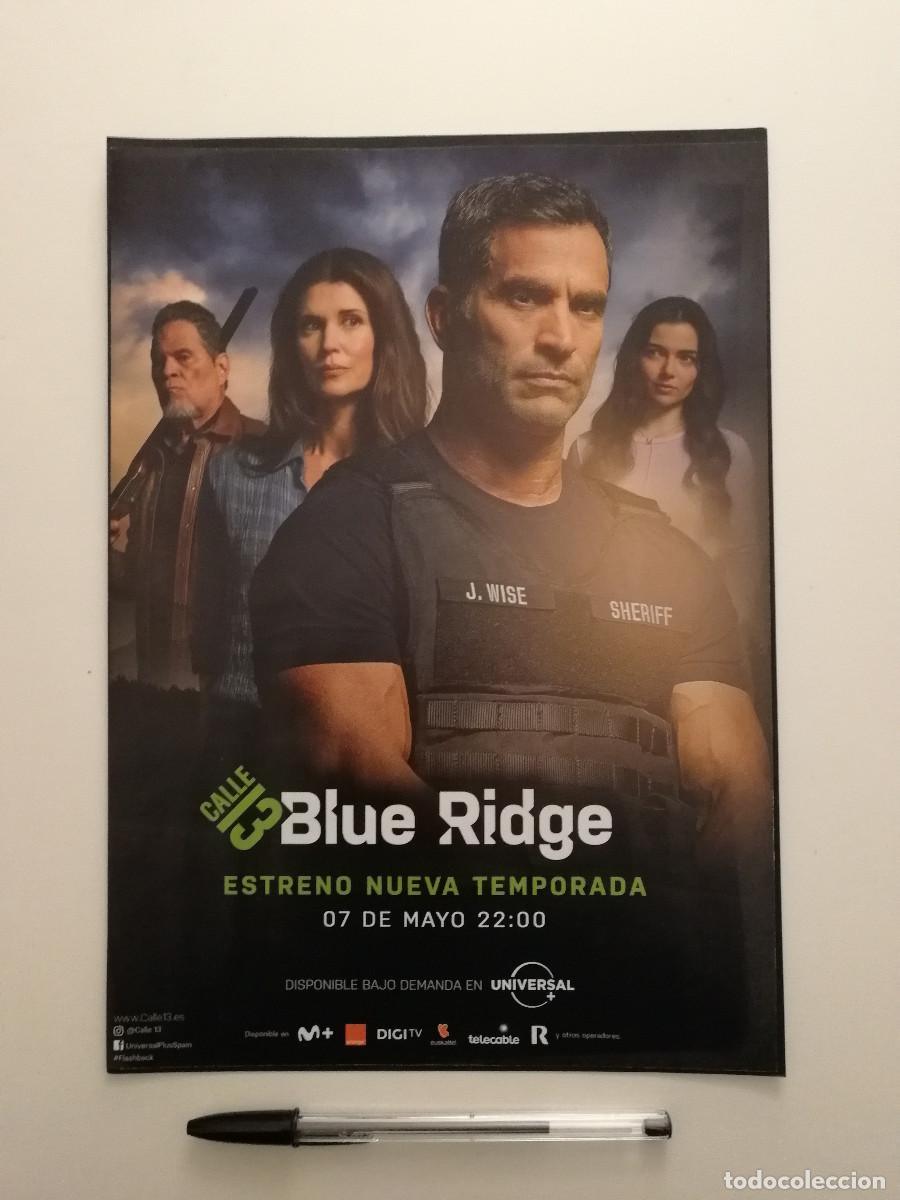 Cine: ANUNCIO ACARTONADO -A4- BLUE RIDGE - SERIE TV - PUBLICIDAD LAMINA