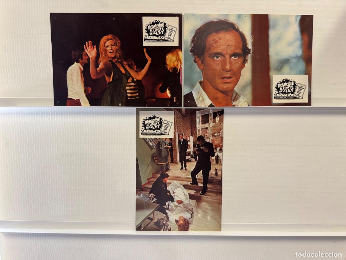 Cine: Homicidio al limite de la ley, Elga Andersen, Philippe Leroy, 3 FOTOCROMOS