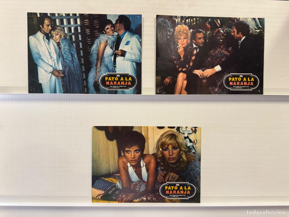 Cine: Pato a la naranja, Ugo Tognazzi, Monica Vitti, 3 FOTOCROMOS