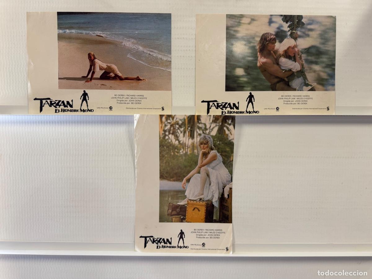 Cine: Tarzan el hombre mono, Bo Derek, Richard Harris, 3 FOTOCROMOS