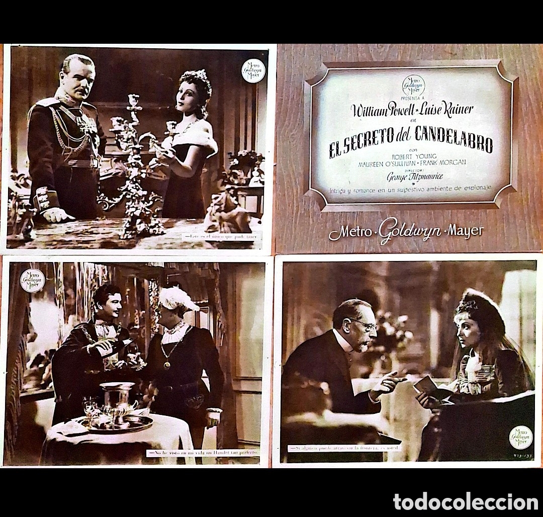 Cine: Lote 18 Fotocromos Originales de Cine Cl&aacute;sico MGM (A&ntilde;os 37/48) - Incluye Set Casi Completo &rdquo;El Secre