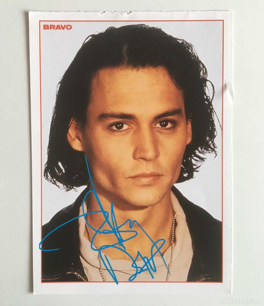 Cine: Johnny Depp Collectible Autograph Card Bravo Magazine Germany 1996 Rare Hollywood Movie Cinema