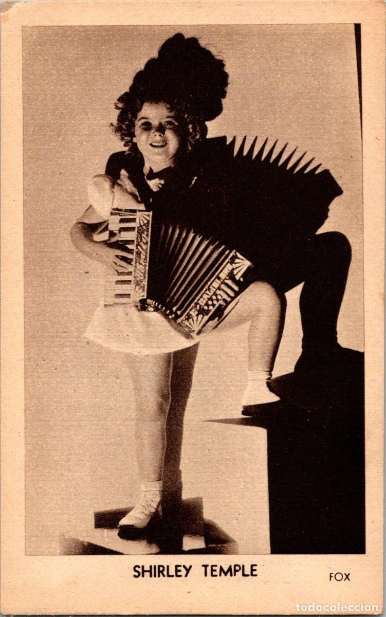 Cine: Shirley Temple - Tocando el Acorde&oacute;n - Silueta - Fox - Sin m&aacute;s datos - Reverso acartonado - 140x88mm
