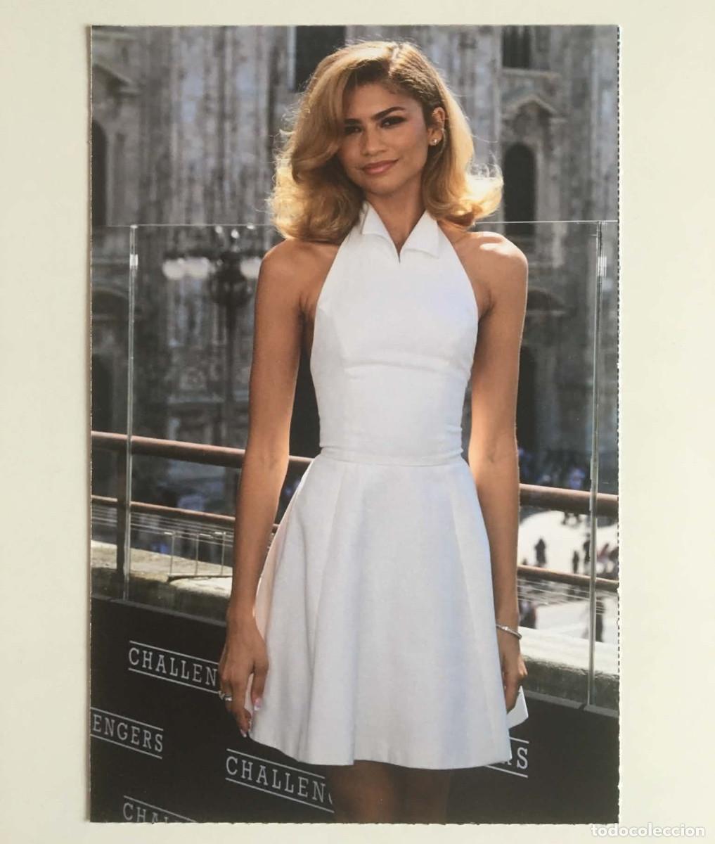 Cine: Zendaya Challengers Tour Milan White Dress Collectible Postcard YouStar Magazine France Movie Cinema