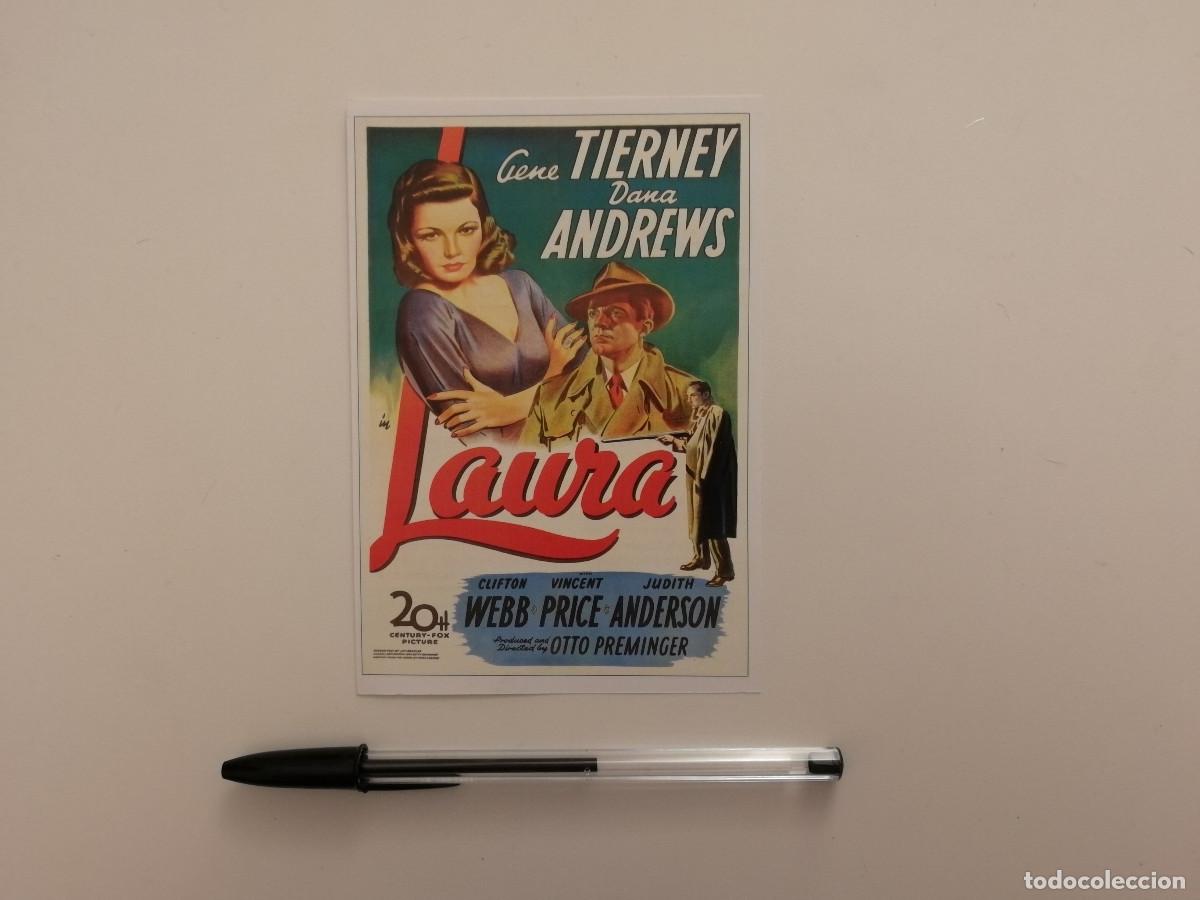Cine: FICHA COLECCIONABLE -10*15- LAURA - GENE TIERNEY - VINCENT PRICE