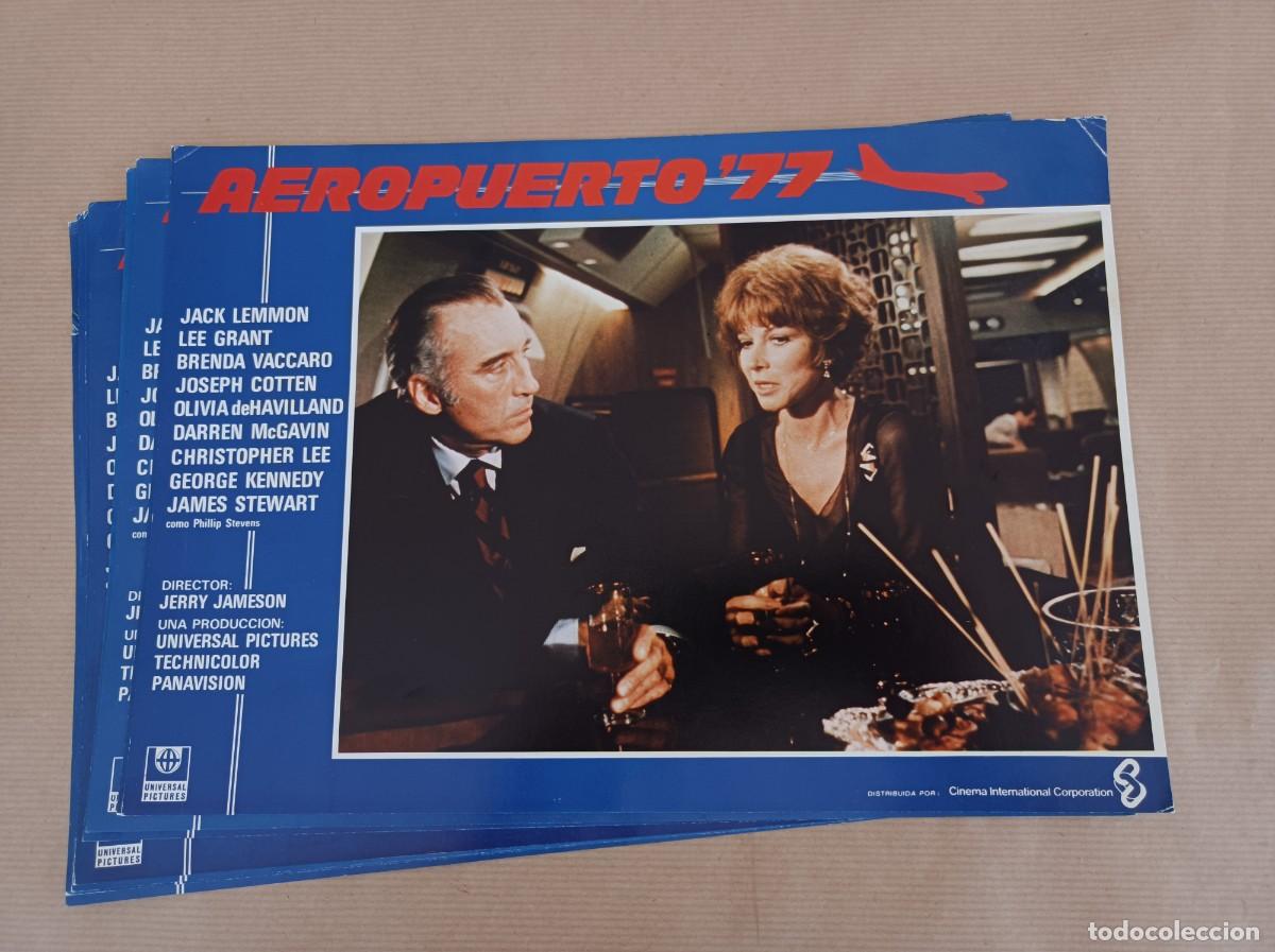 Cine: 8 FOTOCROMOS PEL&Iacute;CULA AEROPUERTO 77 JUEGO INCOMPLETO