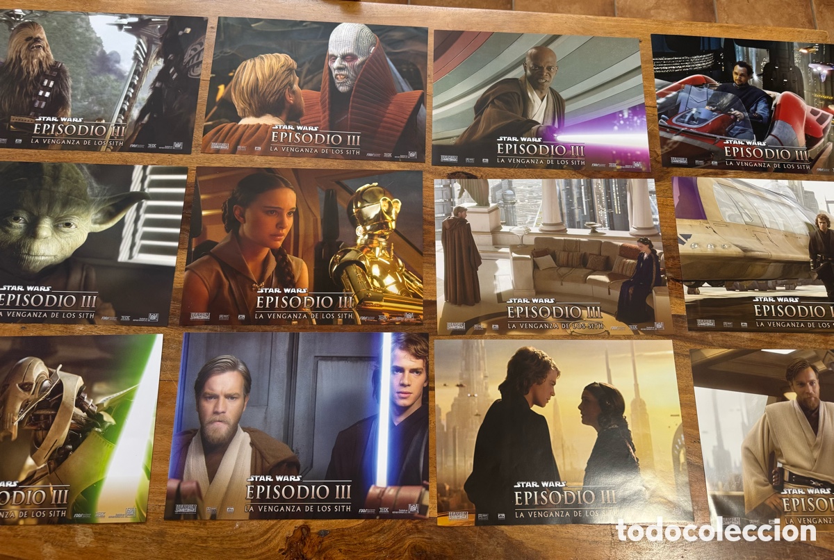 Cine: LA VENGANZA DE LOS SITH GUERRA DE LAS GALAXIAS STAR WARS SET 12 FOTOCROMOS ORIGINAL ESTRENO