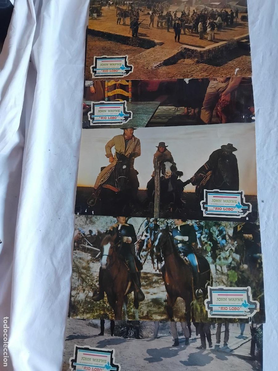 Cine: RIO LOBO. JOHN WAYNE. 5 FOTOCROMOS DE LA PELICULA