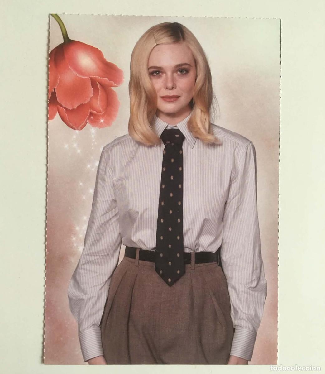 Cine: Elle Fanning & Santa Misprint Error Swapped Names Collectible Postcard Set YouStar Magazine France