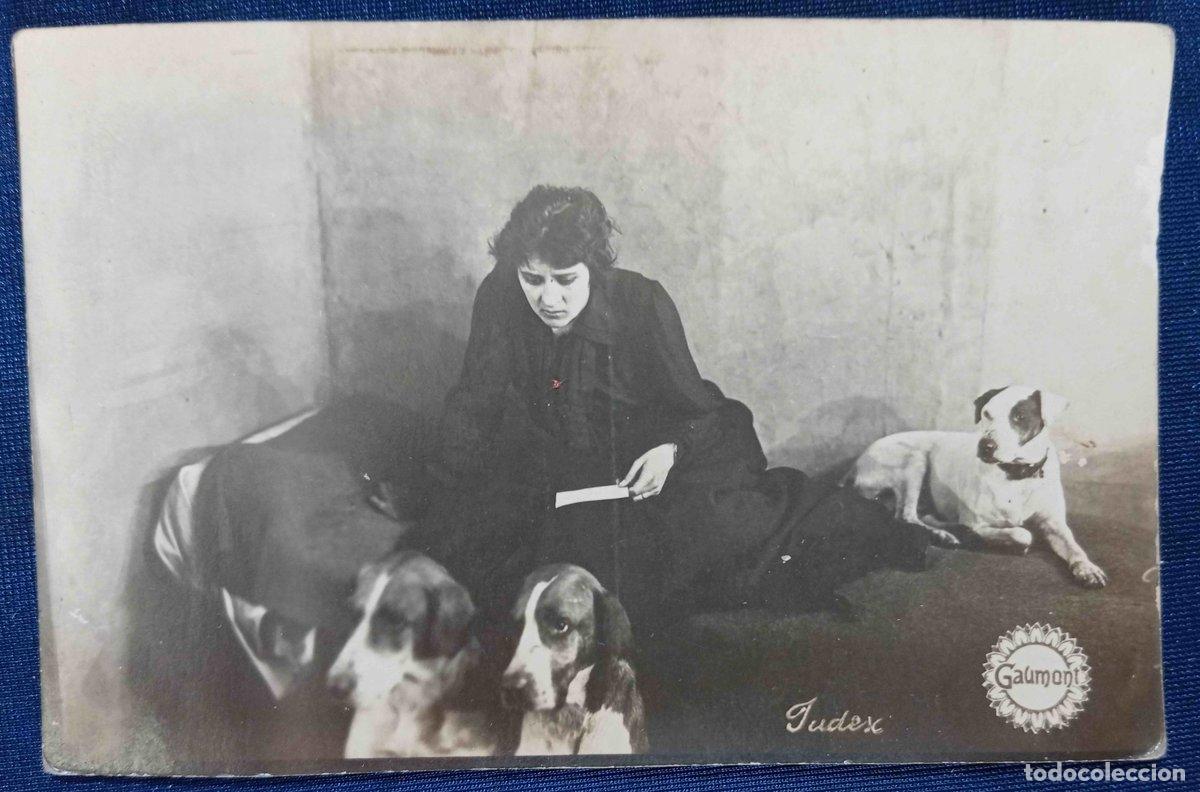 Cine: POSTAL PEL&Iacute;CULA JUDEX. IVETTE ANDREYOR. PEL&Iacute;CULA DE 1916.