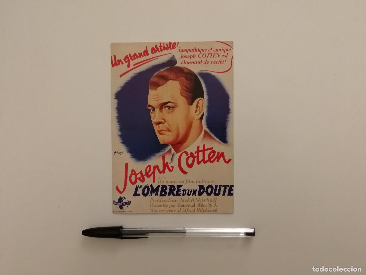 Cine: TARJETA ACARTONADA -10*15- La sombra de una duda - ALFRED HITCHCOCK - JOSEPH COTTEN